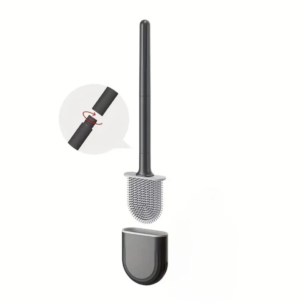 Cepillo flexible y eficaz para inodoro (pegable)