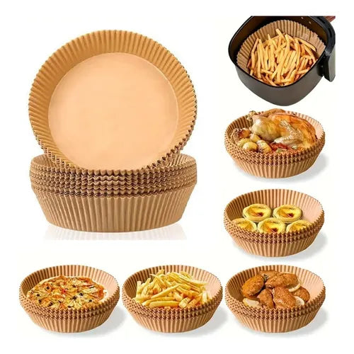 100 Moldes Descartables de Air Fryer